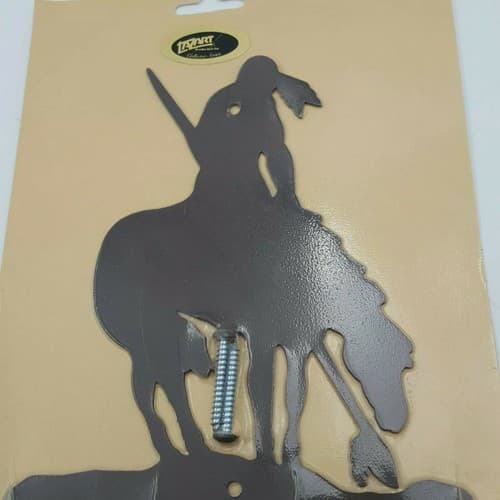 LAZART Buffalo Horse Moose End Of The Trail Metal Key Ring Holder Wall Mount - Thumbnail 7