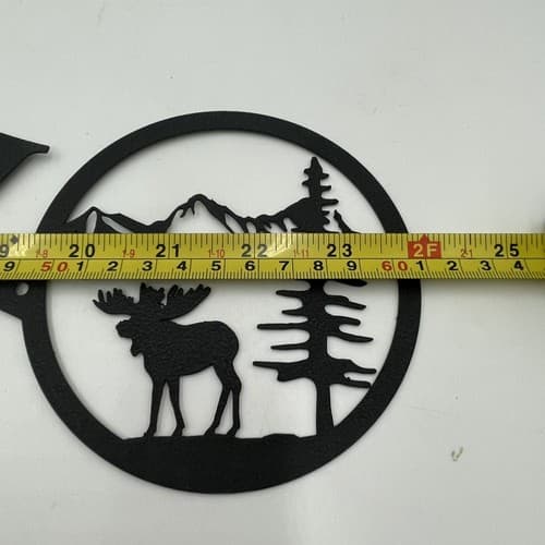 Rustic Home Decor Welcome Moose In Mountain Signs Metal Lodge - Thumbnail 3