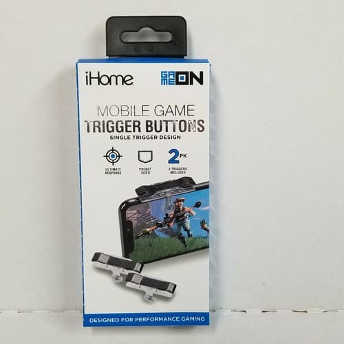 iHome MOBILE GAME TRIGGER BUTTONS 2 PK New open Box Performance Gaming
