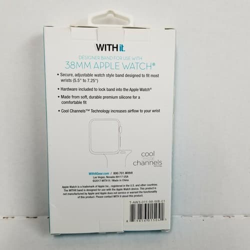 Silicone Band Strap For Apple Watch 38/40mm Hot Pink Withit Brand New in Box - Thumbnail 2