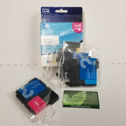 3 PCS Ink Inkjet Set Brother LC61 LC65 MFC-295CN MFC-490CN MFC-490CW Replacement