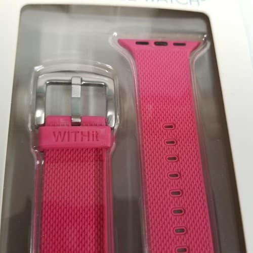 Silicone Band Strap For Apple Watch 38/40mm Hot Pink Withit Brand New in Box - Thumbnail 3