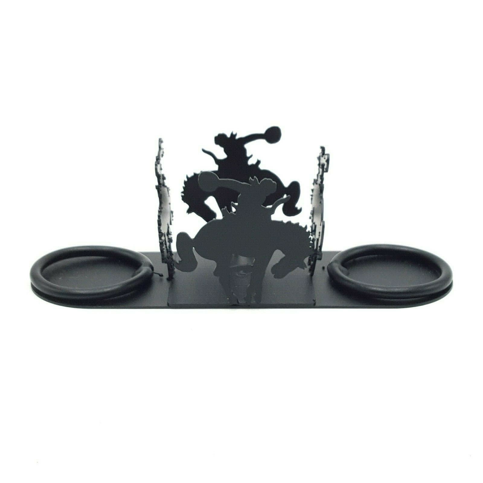 Rustic Home Salt And Pepper Shakers Candle Holder Bronco Themed New Rodeo - Thumbnail 5