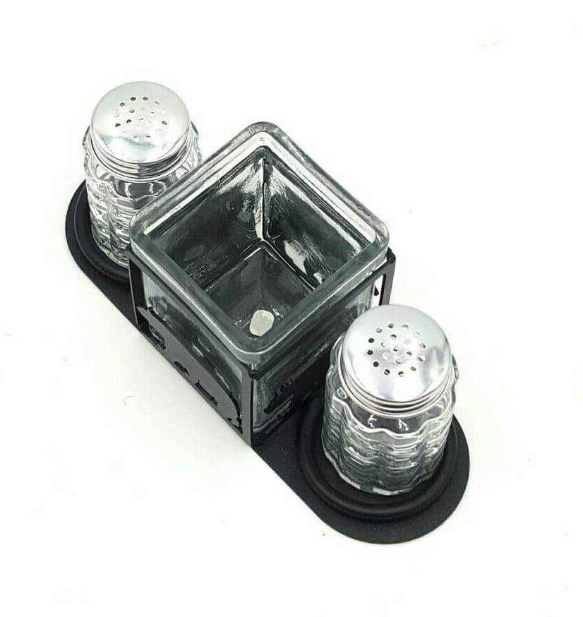 Rustic Home Salt And Pepper Shakers Candle Holder Bear Themed Woods Nature - Thumbnail 3