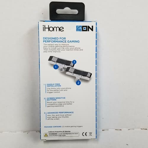iHome MOBILE GAME TRIGGER BUTTONS 2 PK New in Sealed Box Performance Gaming - Thumbnail 2