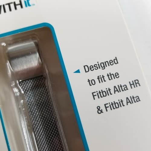 WITH it Band Compatible w/ Fitbit Alta Hr & Alta Stainless Steel Magnetic Silver - Thumbnail 4