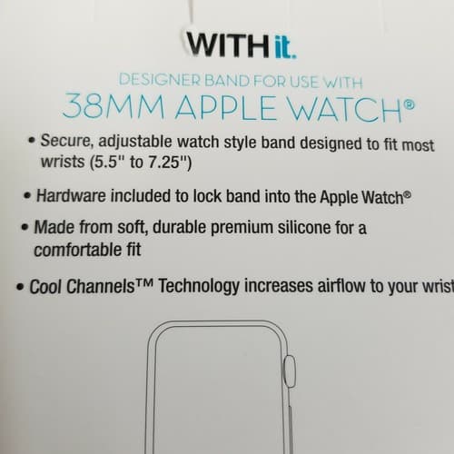 Silicone Band Strap For Apple Watch 38/40mm Hot Pink Withit Brand New in Box - Thumbnail 4
