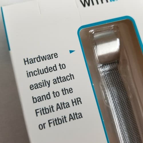 WITH it Band Compatible w/ Fitbit Alta Hr & Alta Stainless Steel Magnetic Silver - Thumbnail 3