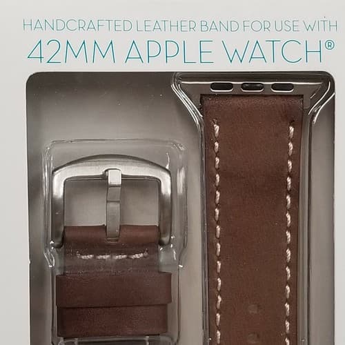 With It Premium Italian Leather Band for 42 mm Apple Watches Genuine Leather New - Thumbnail 5