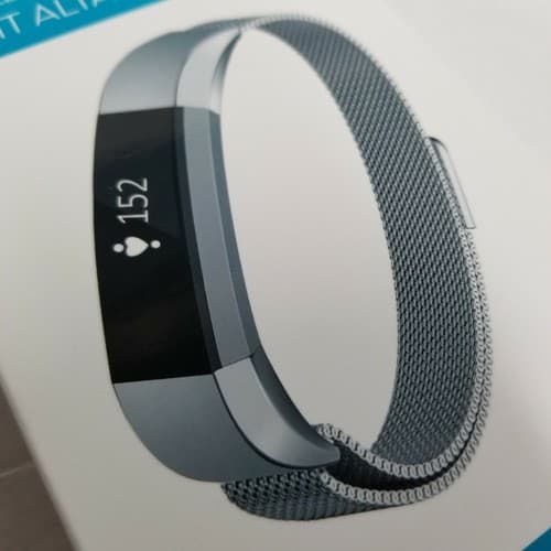 WITH it Band Compatible w/ Fitbit Alta Hr & Alta Stainless Steel Magnetic Silver - Thumbnail 8