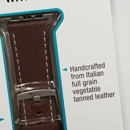 With It Premium Italian Leather Band for 42 & 44mm Apple Watches Genuine Leather - Thumbnail 4