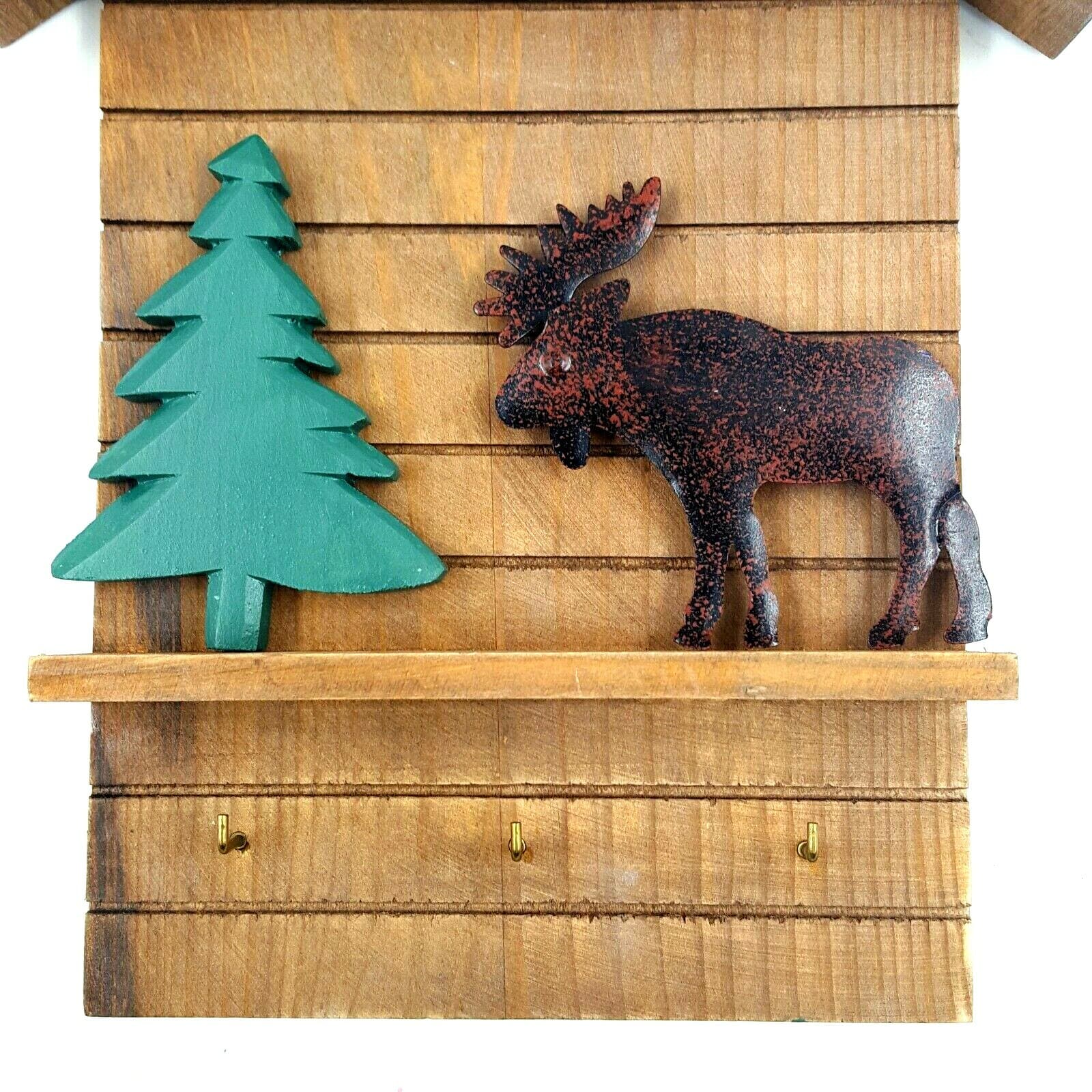 Gift Rustic Home Decor Moose Themed Key Rack Log Cabin - Thumbnail 6