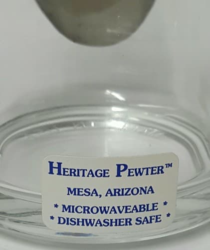 Hummingbird Moose Rhino Glass Clear Insulated Cup Mug Fine Heritage Pewter Gift - Thumbnail 8