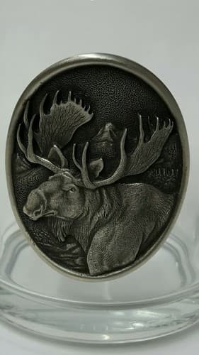Hummingbird Moose Rhino Glass Clear Insulated Cup Mug Fine Heritage Pewter Gift - Thumbnail 3