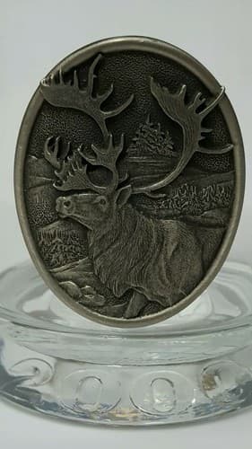 Wildlife Deer Caribou Moose Glass Clear Insulated Cup Mug Heritage Pewter Gift - Thumbnail 3