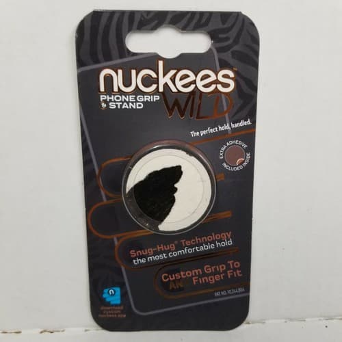 Phone Grip & Stand Nuckees Wild Cow Black & White Feels Like Fir!