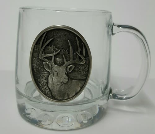 Wildlife Deer Caribou Moose Glass Clear Insulated Cup Mug Heritage Pewter Gift - Thumbnail 10