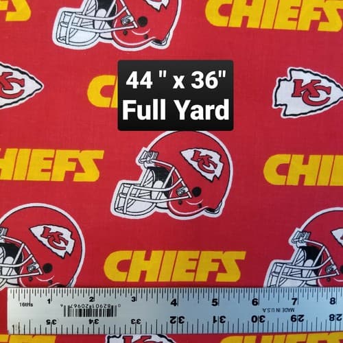 Kansas City Chiefs Material Fabric 100% Cotton NFL National Football Full Yard