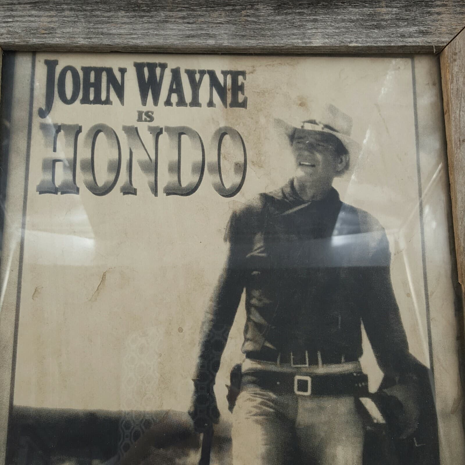 Gift John Wayne Hondo Picture And Frame Western Old Days - Thumbnail 5