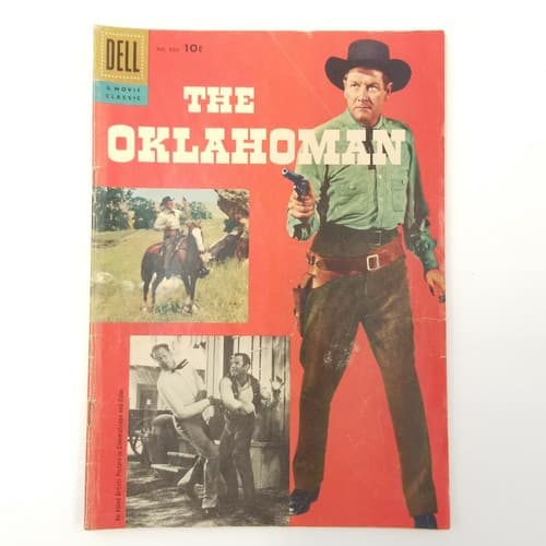 The Oklahoman four-color No. 820 1957 DELL Joel McCrea Brad Dexter VG Very Good