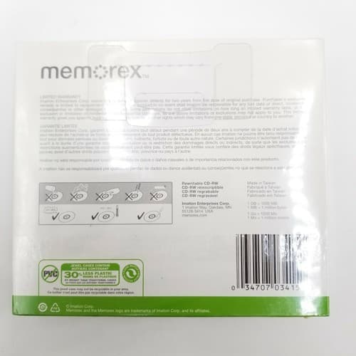 (3) 5 Packs New Memorex High Speed Blank CD-RW 12x 700MB/Mo 80 Min. Sealed Case - Thumbnail 4
