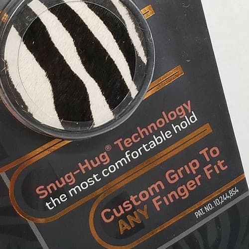 Phone Grip & Stand Nuckees Wild Zebra Black & White Feels Like Fir! - Thumbnail 6