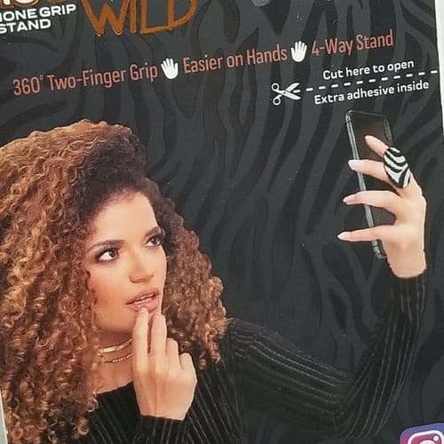 Phone Grip & Stand Nuckees Wild Cow Black & White Feels Like Fir! - Thumbnail 7