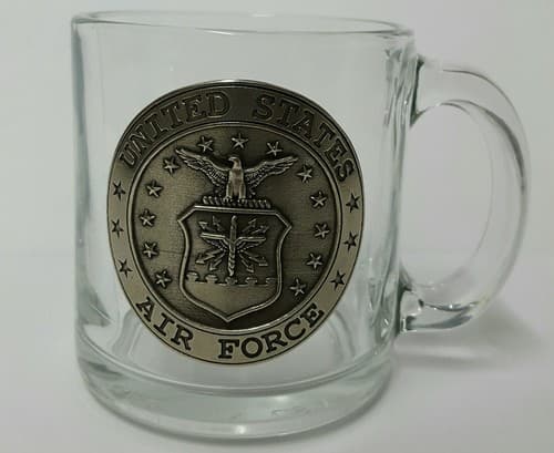 Air Force Navy Military Glass Clear Insulated Cup Mug Fine Heritage Pewter Gift - Thumbnail 3