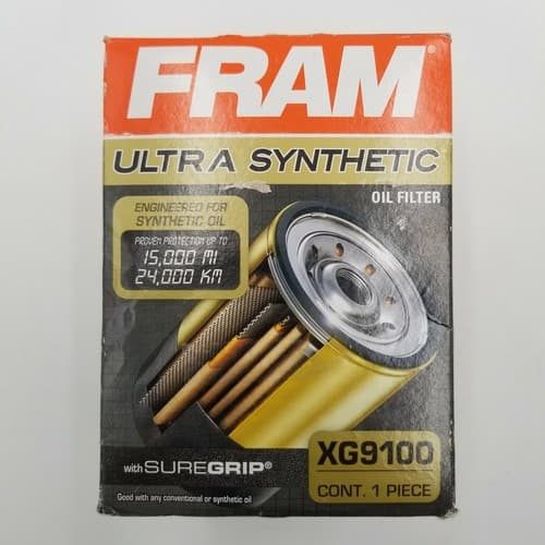 Fram XG9100 Ultra Synthetic Oil Filter Sure-Grip protection damaged box only