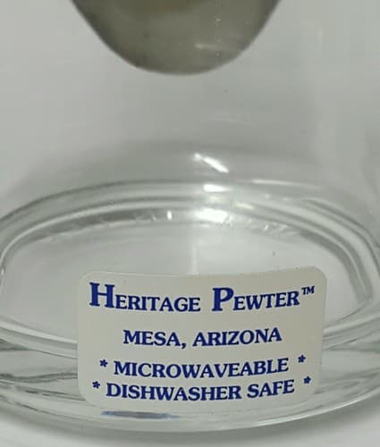 Hummingbird Moose Rhino Glass Clear Insulated Cup Mug Fine Heritage Pewter Gift - Thumbnail 12