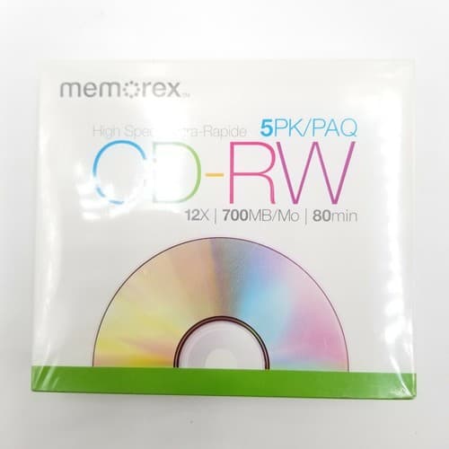 (3) 5 Packs New Memorex High Speed Blank CD-RW 12x 700MB/Mo 80 Min. Sealed Case - Thumbnail 3