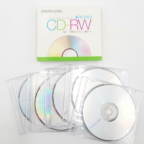 (3) 5 Packs New Memorex High Speed Blank CD-RW 12x 700MB/Mo 80 Min. Sealed Case - Thumbnail 7