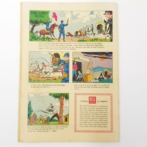 The Oklahoman four-color No. 820 1957 DELL Joel McCrea Brad Dexter VG Very Good - Thumbnail 5