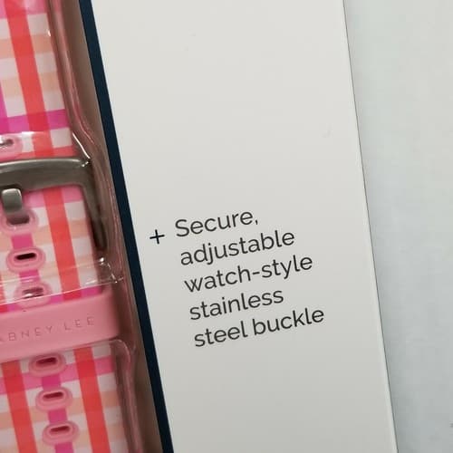 38/40mm Silicone Band for Apple Watch Dabney Lee Gingham Pink New NIB - Thumbnail 6