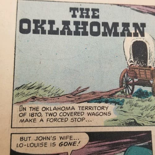 The Oklahoman four-color No. 820 1957 DELL Joel McCrea Brad Dexter VG Very Good - Thumbnail 11