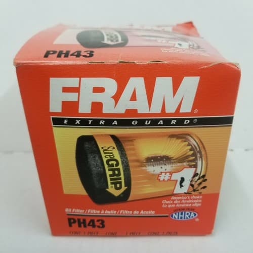 Fram Extra Guard PH43 10K Mile Change Interval Spin-On Oil Filter*Box shows wear