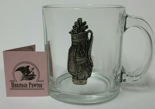 Kokopelli Culture Golf Glass Clear Insulated Cup Mug Fine Heritage Pewter Gift - Thumbnail 3