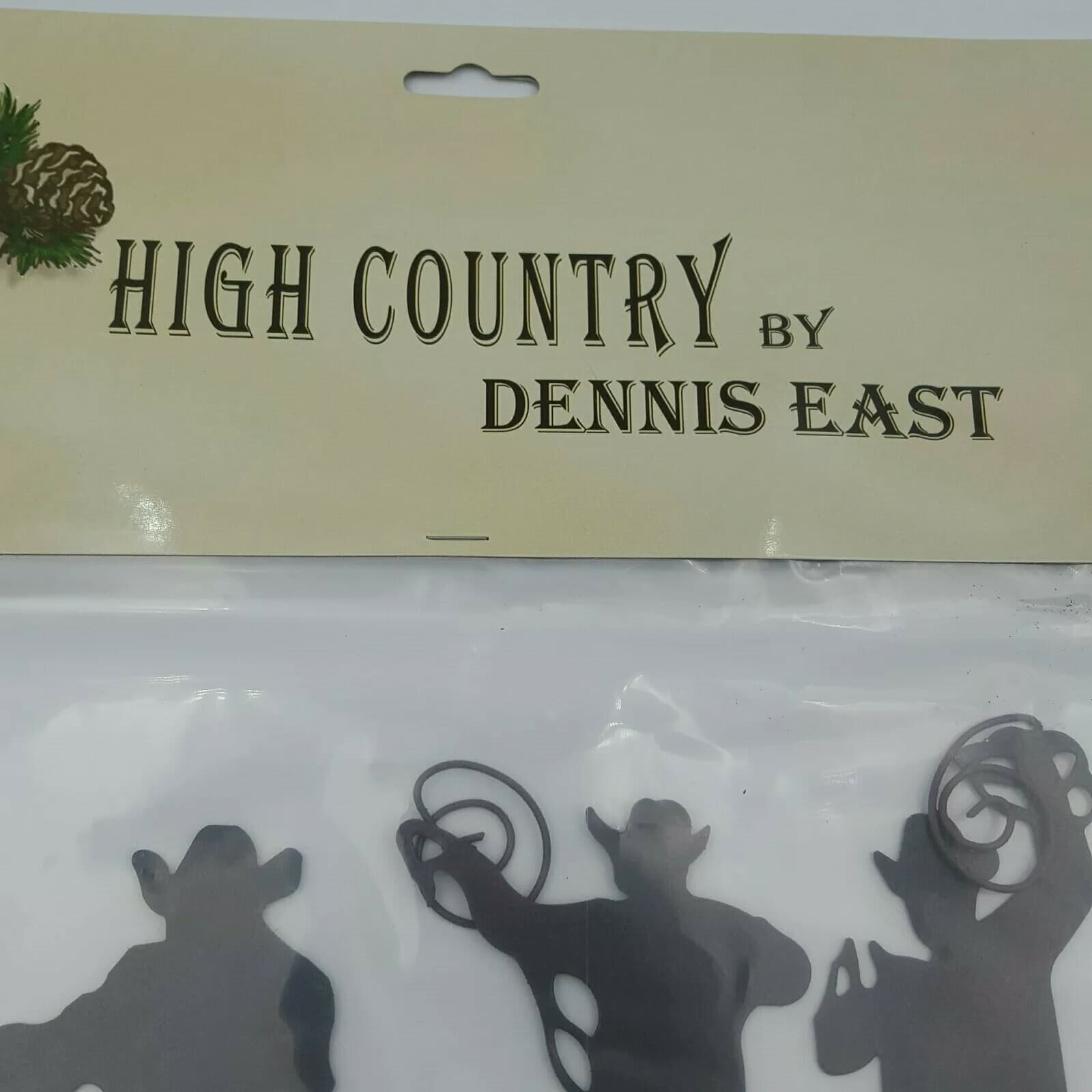 Western Cowboy Horse Roping Welcome Sign High Country By Dennis East Metal Brown - Thumbnail 4