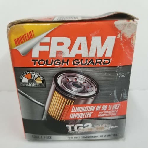 Fram Tough Guard TG2 Oil Filter High Mileage Protection SureGrip *Damaged Box