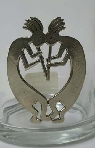 Kokopelli Culture Golf Glass Clear Insulated Cup Mug Fine Heritage Pewter Gift - Thumbnail 10