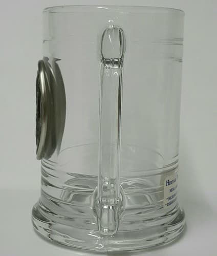 Moose Buffalo 16oz Glass Clear Insulated Cup Mug Fine Heritage Pewter Gift - Thumbnail 4