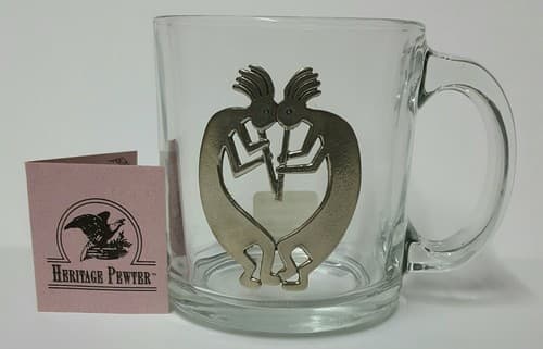 Kokopelli Culture Golf Glass Clear Insulated Cup Mug Fine Heritage Pewter Gift - Thumbnail 8