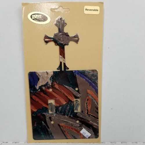 Lazart Cross Double Switch Plate Screws Included Home Decor