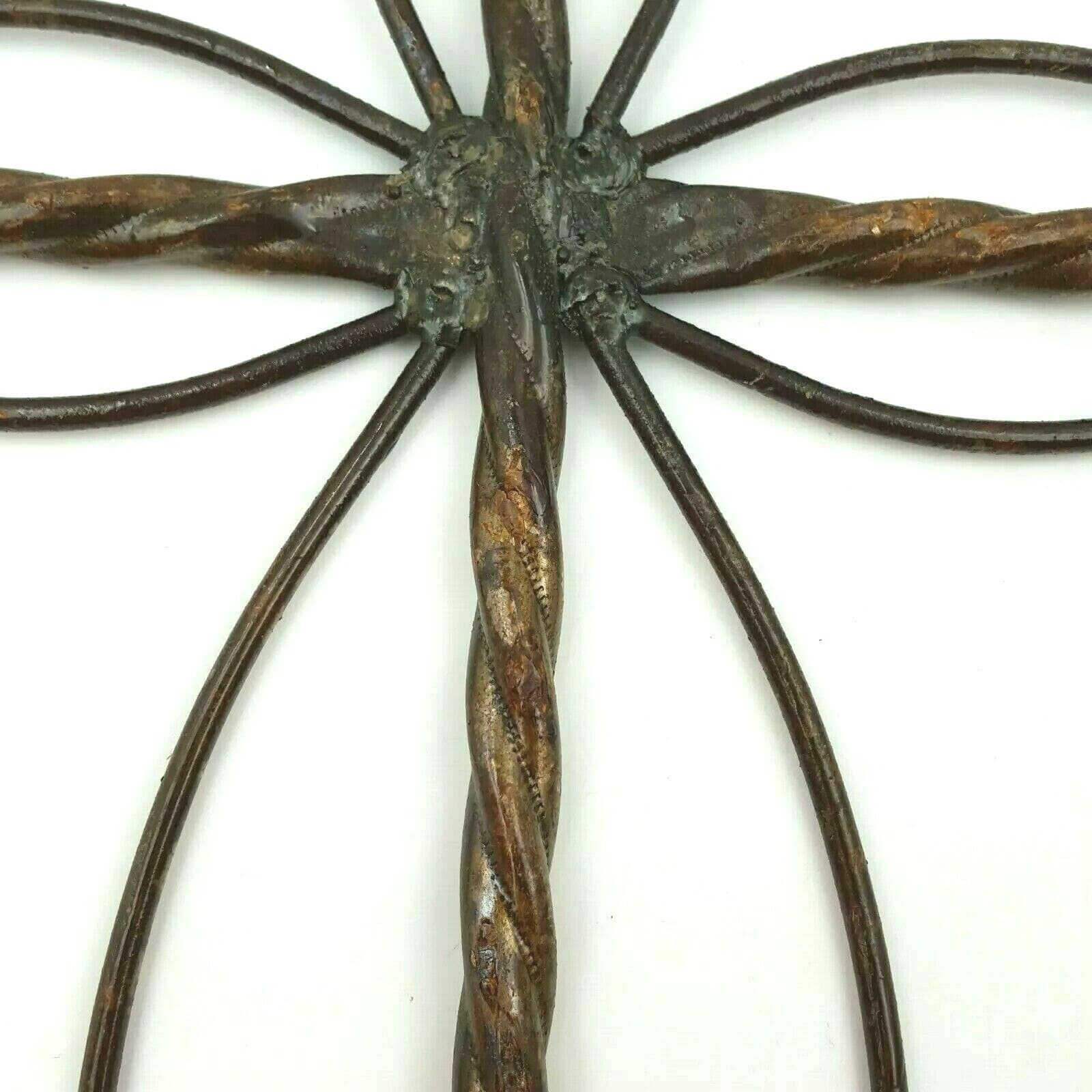 Metal Cross Home Decor Brown Wire Spiral Design Christian Prayer Wall Design - Thumbnail 9