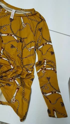 Red Lolly Womens Shirt Size L Dark Yellow Rodeo Tassel Summer Comfortable - Thumbnail 7