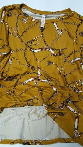 Red Lolly Womens Shirt Size L Dark Yellow Rodeo Tassel Summer Comfortable - Thumbnail 5