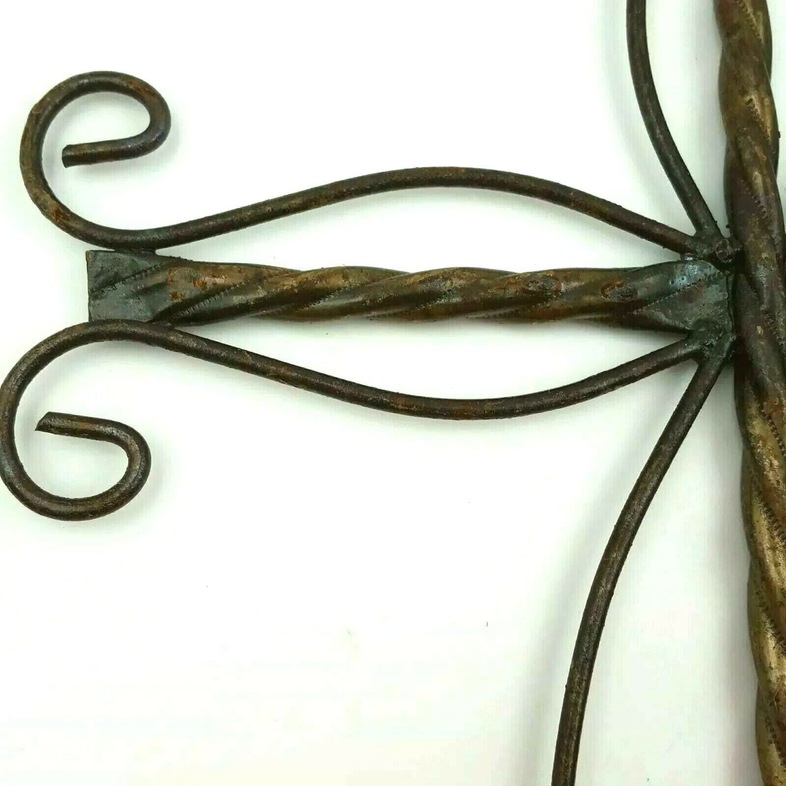 Metal Cross Home Decor Brown Wire Spiral Design Christian Prayer Wall Design - Thumbnail 3