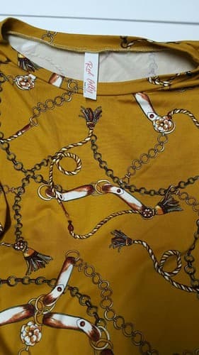 Red Lolly Womens Shirt Size L Dark Yellow Rodeo Tassel Summer Comfortable - Thumbnail 9
