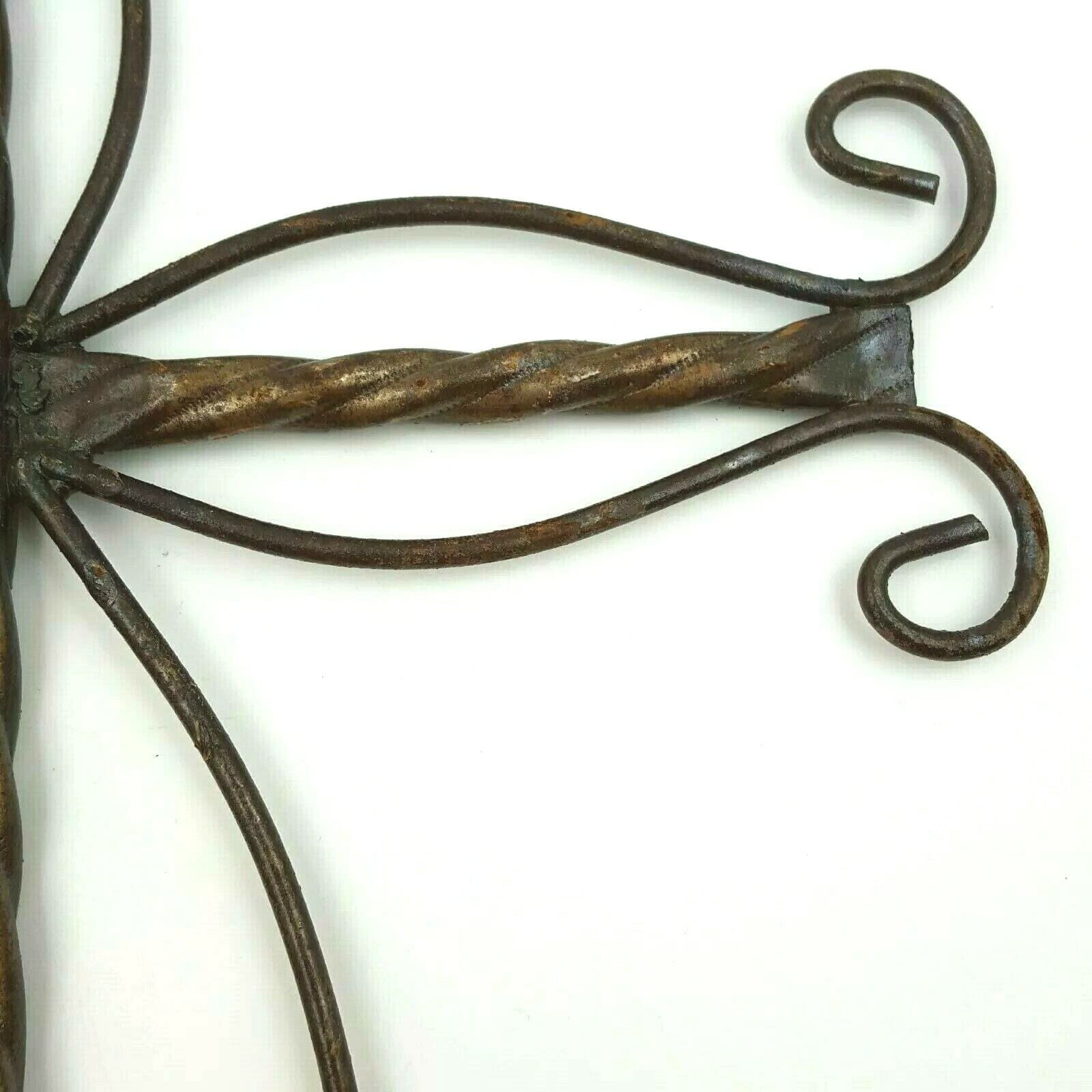 Metal Cross Home Decor Brown Wire Spiral Design Christian Prayer Wall Design - Thumbnail 4