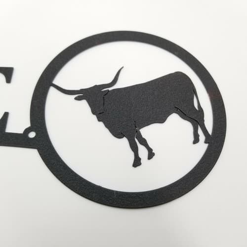 Longhorn Bull Welcome Sign Metal Lodge Cabin Home Decor Farming Ranch - Thumbnail 4